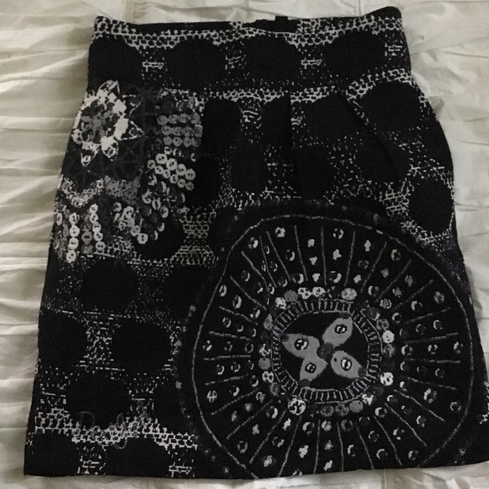 Desigual Black and White Skirt